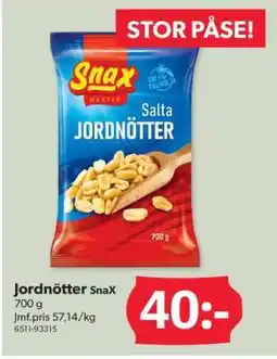 DollarStore Jordnötter SnaX erbjuda