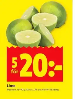 ICA Kvantum Lime erbjuda