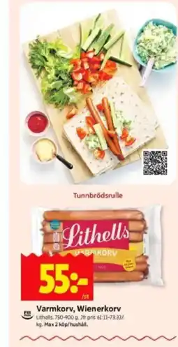ICA Kvantum Lithells Varmkorv, Wienerkorv erbjuda