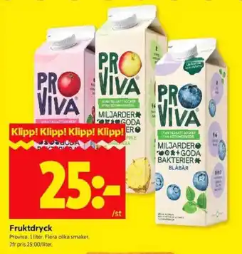 ICA Kvantum Proviva Fruktdryck erbjuda
