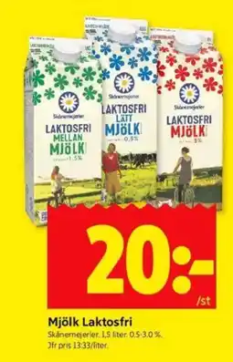 ICA Kvantum Skånemejerier Mjölk Laktosfri erbjuda