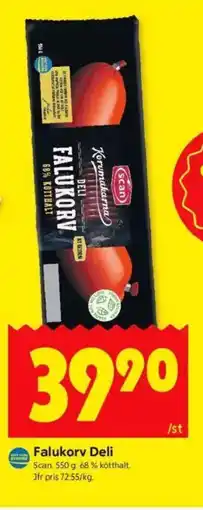 ICA Kvantum Scan Falukorv Deli erbjuda