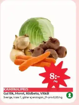 Hemköp Gul lök, morot, rödbeta, vitkål erbjuda
