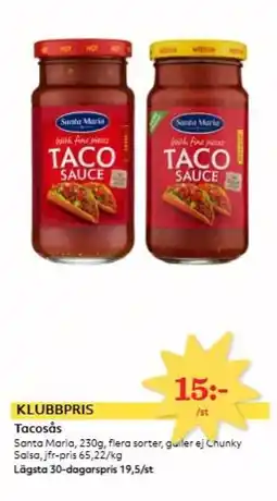 Hemköp SANTA MARIA Tacosås erbjuda