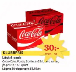 Hemköp COCA-COLA Läsk 6-pack erbjuda