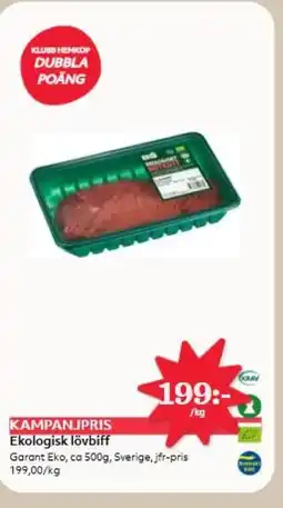 Hemköp Ekologisk lövbiff erbjuda