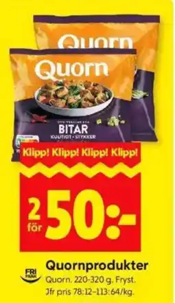 ICA Kvantum QUORN Quornprodukter erbjuda