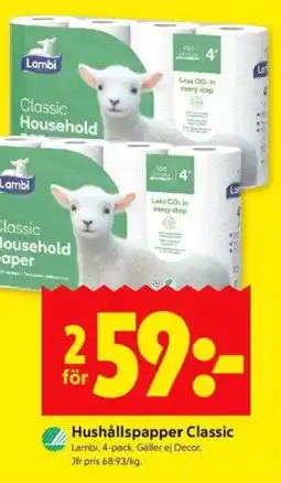 ICA Kvantum LAMBI Hushållspapper classic erbjuda