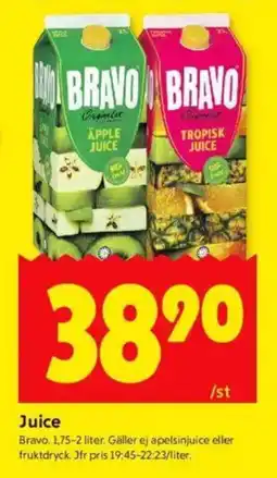 ICA Kvantum BRAVO Juice erbjuda