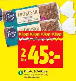 ICA Kvantum FAZER Frukt-, & frökusar erbjuda