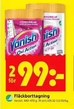 ICA Kvantum VANISH Fläckborttagning erbjuda