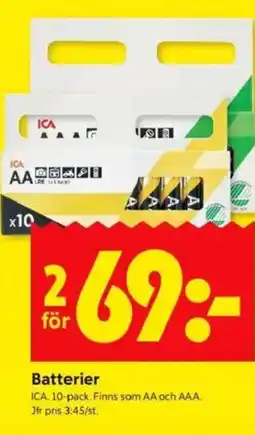 ICA Kvantum ICA Batterier erbjuda