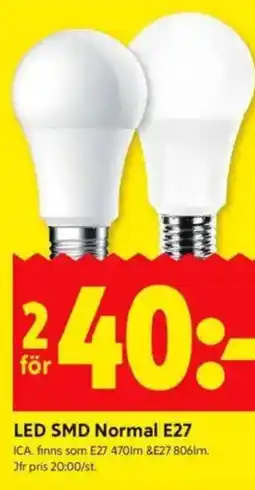 ICA Kvantum Led smd normal e27 erbjuda
