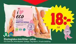 ICA Supermarket Ekologiska Morötter i Påse erbjuda