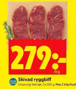 ICA Supermarket Skivad ryggbiff erbjuda