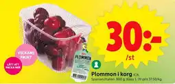 ICA Supermarket Plommon i korg erbjuda