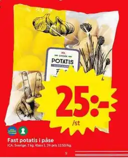 ICA Supermarket FAST POTATIS I PÅSE erbjuda