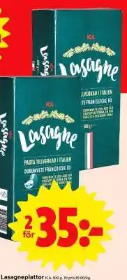 ICA Supermarket Lasagneplattor ICA erbjuda