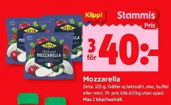 ICA Supermarket MOZZARELLA erbjuda