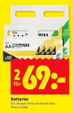 ICA Supermarket BATTERIER erbjuda