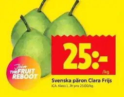 ICA Supermarket Svenska päron Clara Frijs erbjuda