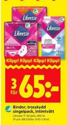 ICA Supermarket Libresse erbjuda