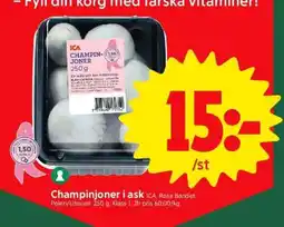 ICA Supermarket CHAMPINJONER I ASK erbjuda