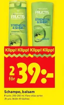 ICA Kvantum Schampo, balsam erbjuda