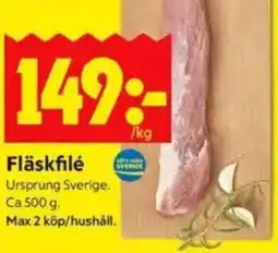 ICA Kvantum Fläskfilé erbjuda