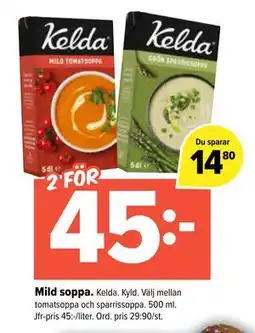 Coop Extra Mild soppa., SEK 45 erbjuda