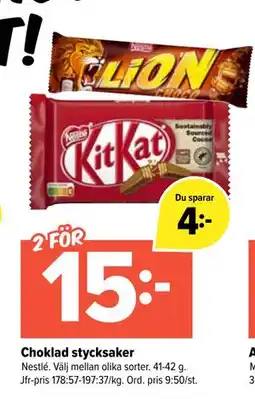 Coop Extra Choklad stycksaker, SEK 15 erbjuda