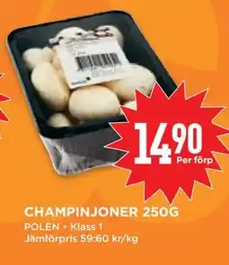 Willys Hemma CHAMPINJONER 250G, SEK 14.9 erbjuda