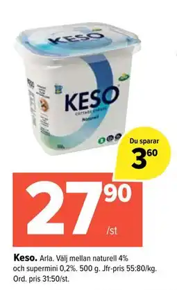 Coop Extra Keso., SEK 27.9 erbjuda