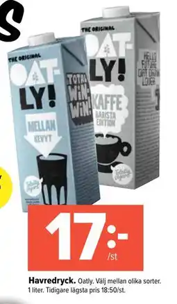 Coop Extra Havredryck., SEK 17 erbjuda