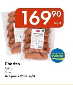 Snabbgross SCAN Chorizo erbjuda