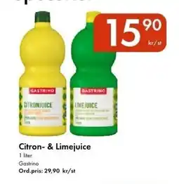 Snabbgross GASTRINO Citron- & limejuice erbjuda