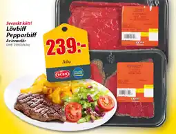 Extra Mjällby Stormarknad Lövbiff pepparbiff erbjuda