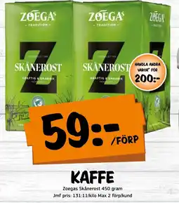 Bazaar Food market ZOEGAS Kaffe erbjuda