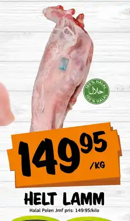 Bazaar Food market Helt lamm erbjuda