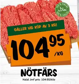 Bazaar Food market Nötfärs erbjuda
