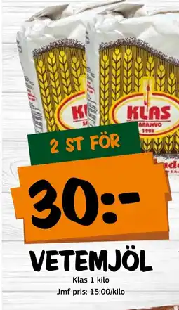 Bazaar Food market KLAS Vetemjöl erbjuda