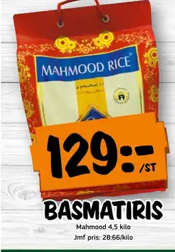Bazaar Food market MAHMOOD Basmatiris erbjuda