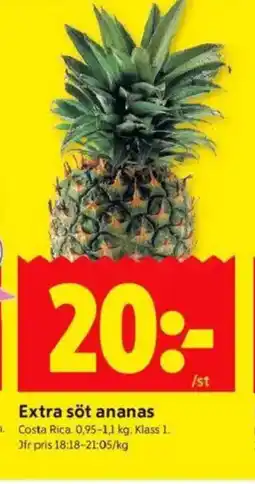 ICA Kvantum ICA Extra söt ananas erbjuda