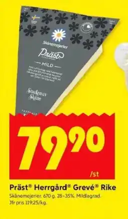 ICA Kvantum Skånemejerier PrästⓇ HerrgårdⓇ Grevé® Rike erbjuda