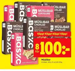 ICA Kvantum ICA Basic Müslibar erbjuda