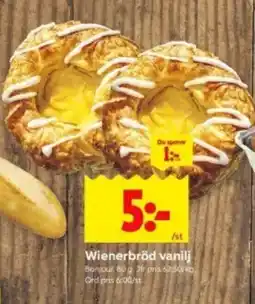 ICA Kvantum Wienerbröd vanilj erbjuda