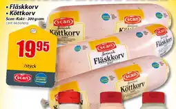 Extra Mjällby Stormarknad Scan • Fläskkorv • Köttkorv erbjuda