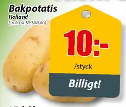 Extra Mjällby Stormarknad Bakpotatis erbjuda