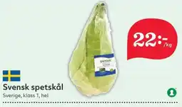 Hemköp Svensk spetskål erbjuda