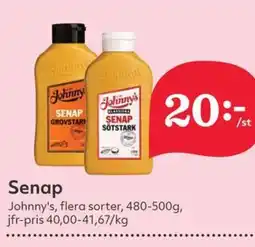 Hemköp JOHNNY'S Senap erbjuda
